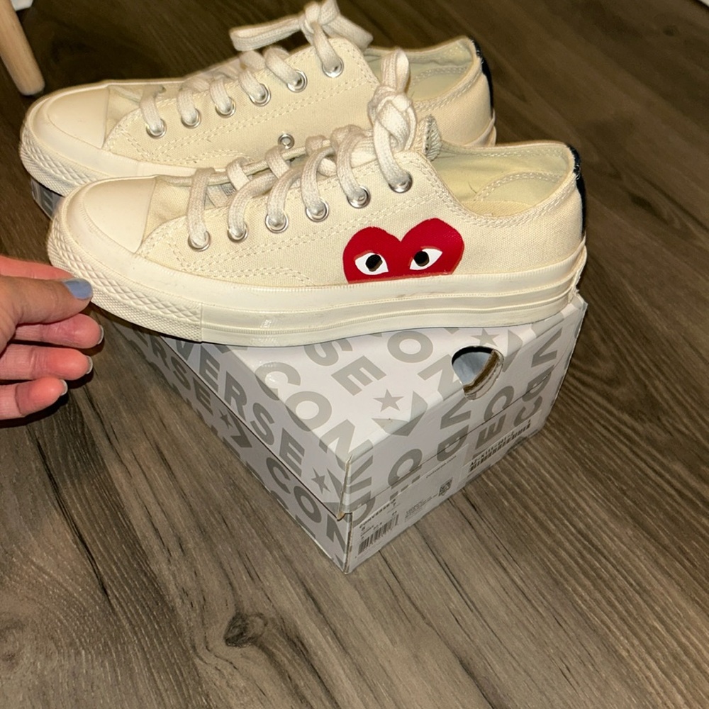 Low Top Commes Des Garçon White Converse ❤️